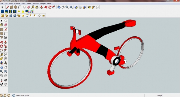 Creation of chainless bicycle: Step 6